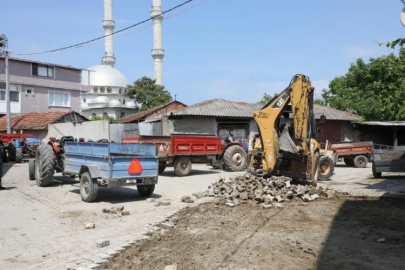 Mudanya Belediyesi’nden parke çalışması