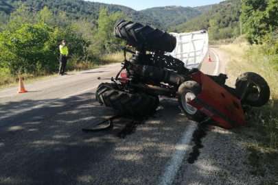 Tokat’ta traktör devrildi: 1 yaralı