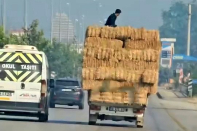 Bursa'da tehlikeli yolculuk kamerada