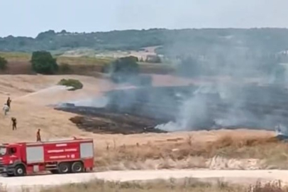 İnegöl'de buğday tarlası alevlere teslim oldu