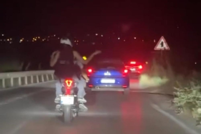 Bursa'da  motosiklet üzerinde dans etti, ne kural tanıdı ne çevredekileri dinledi