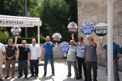 Bursa'da İsrail'e protesto