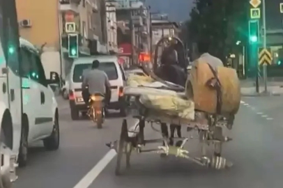 Bursa'da trafiği böyle tehlikeye attı