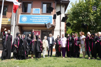 Yıldırım’ın üreten kadınları mezuniyet heyecanı yaşadı