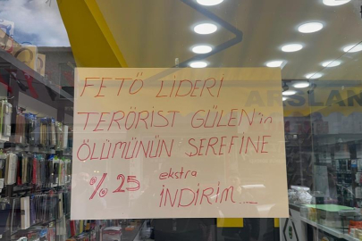 İznik'te Esnaf, Fethullah Gülen'in ölümüne özel indirim başlattı